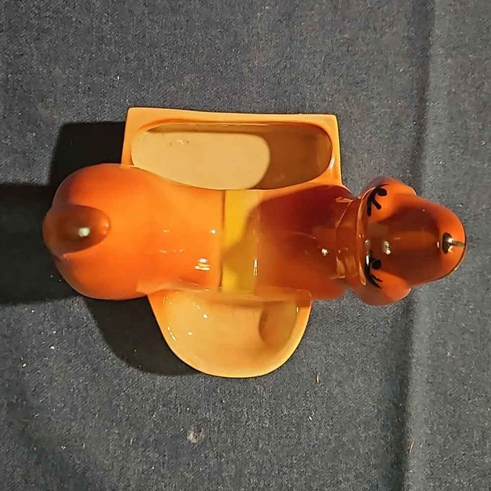 MidCentury 1950’s Dachshund Kitschy Ceramic Dresser Caddy Trinket Planter - Picture 4 of 5